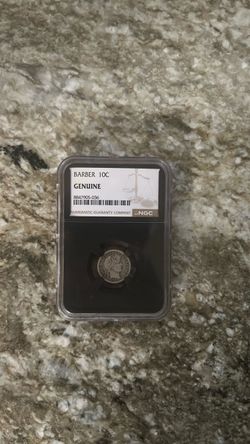 Barber Dime NGC Certified Genuine