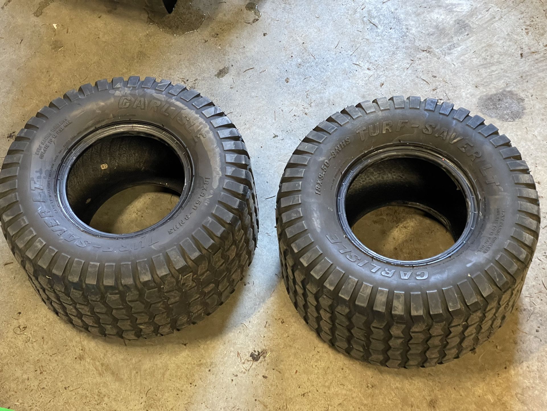 Nearly New Riding Mower Tires 18x9.5-8