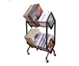 LP Record Rolling Cart Shelf Holds Up To 200 LP