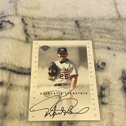 Rafael Palmeiro 1996 Donruss authentic Autographed Card
