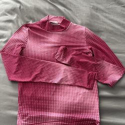 Cute Pink Dot Long Sleeve Top