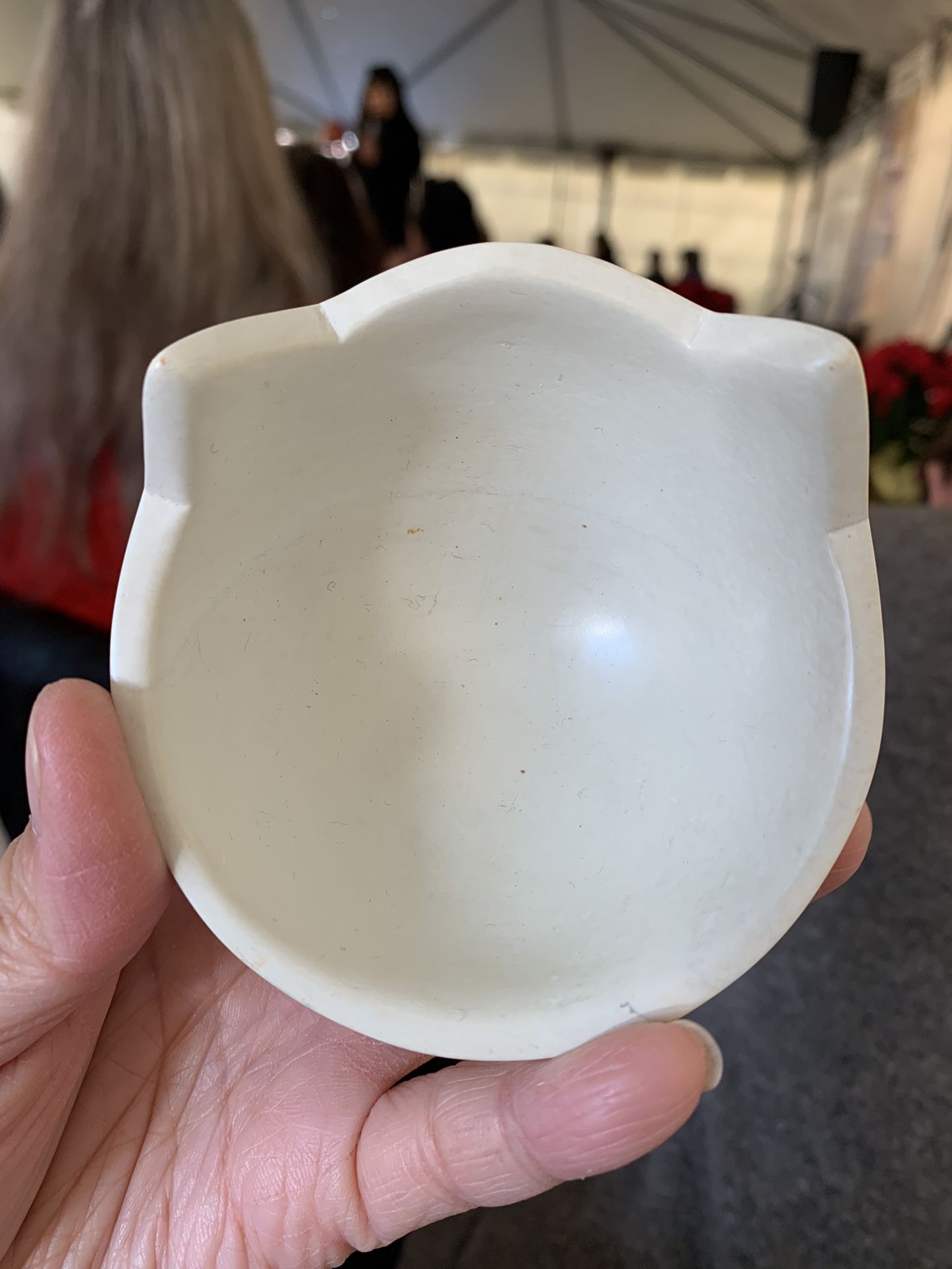 Soapstone Kitty Bowl