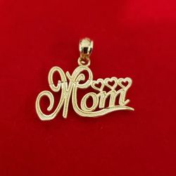 10kt Gold Mom Pendant