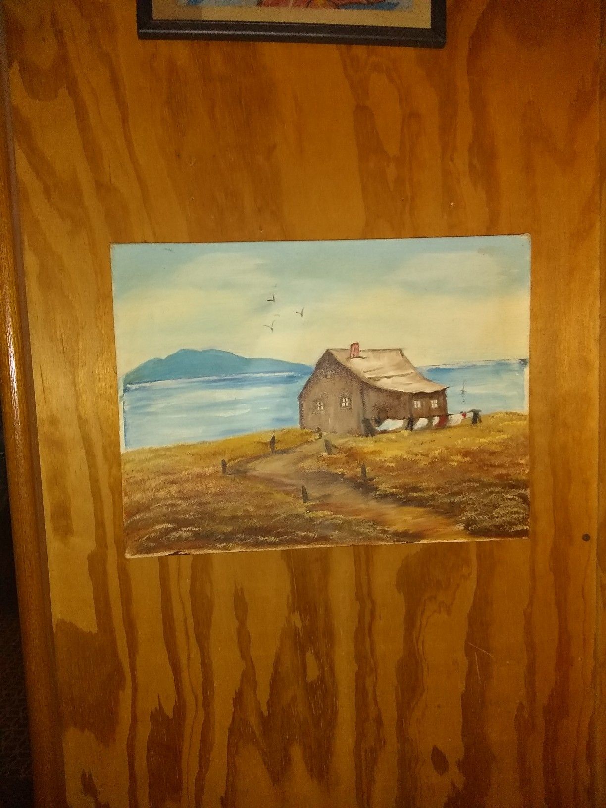 Painting home by the lake