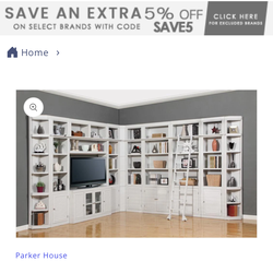 Parker House Bookcase 12 sections 94”