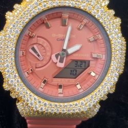 VVS D Moissanite Bustdown G-Shock – Fully Iced Custom Diamond Watch