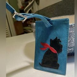 Lavishy Vegan luggage ID w/ Scottie Dog