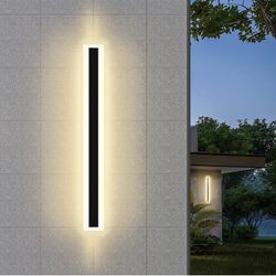Outdoor Wall Sconce, 1500 Lumen Modern Wall Sconce, Frosted White Acrylic Wall Sconce IP65 Living Room Bedroom Hallway Lighting Fixture for Outdoor/In