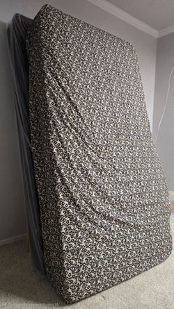 Twins Size Mattress with Floral Print Cover