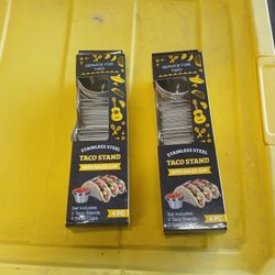 Stainless Steel Taco Stand With Salsa Cup