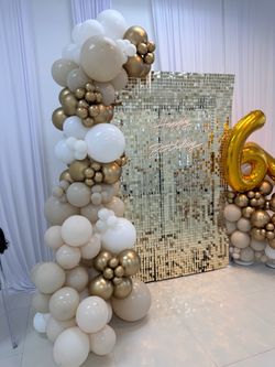 8ft balloon garland ready to pick up