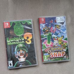 Nintendo Switch Luigi's Mansion 3 and Pokemon Snap