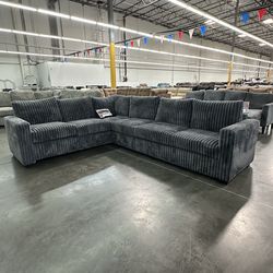 4-Piece Sectional Set One-Arm Loveseat x 2 + Corner Wedge + Armless Chair  Color: Dark Gray  ☎️📲(213)713-74-89 Seccional de 4 Piezas color Gris  Nuev