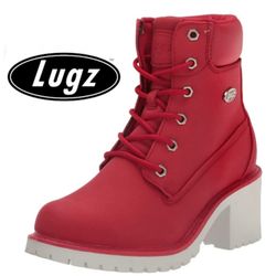 New LUGZ Red Moto Boots