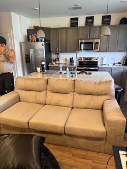Beige couch excellent condition