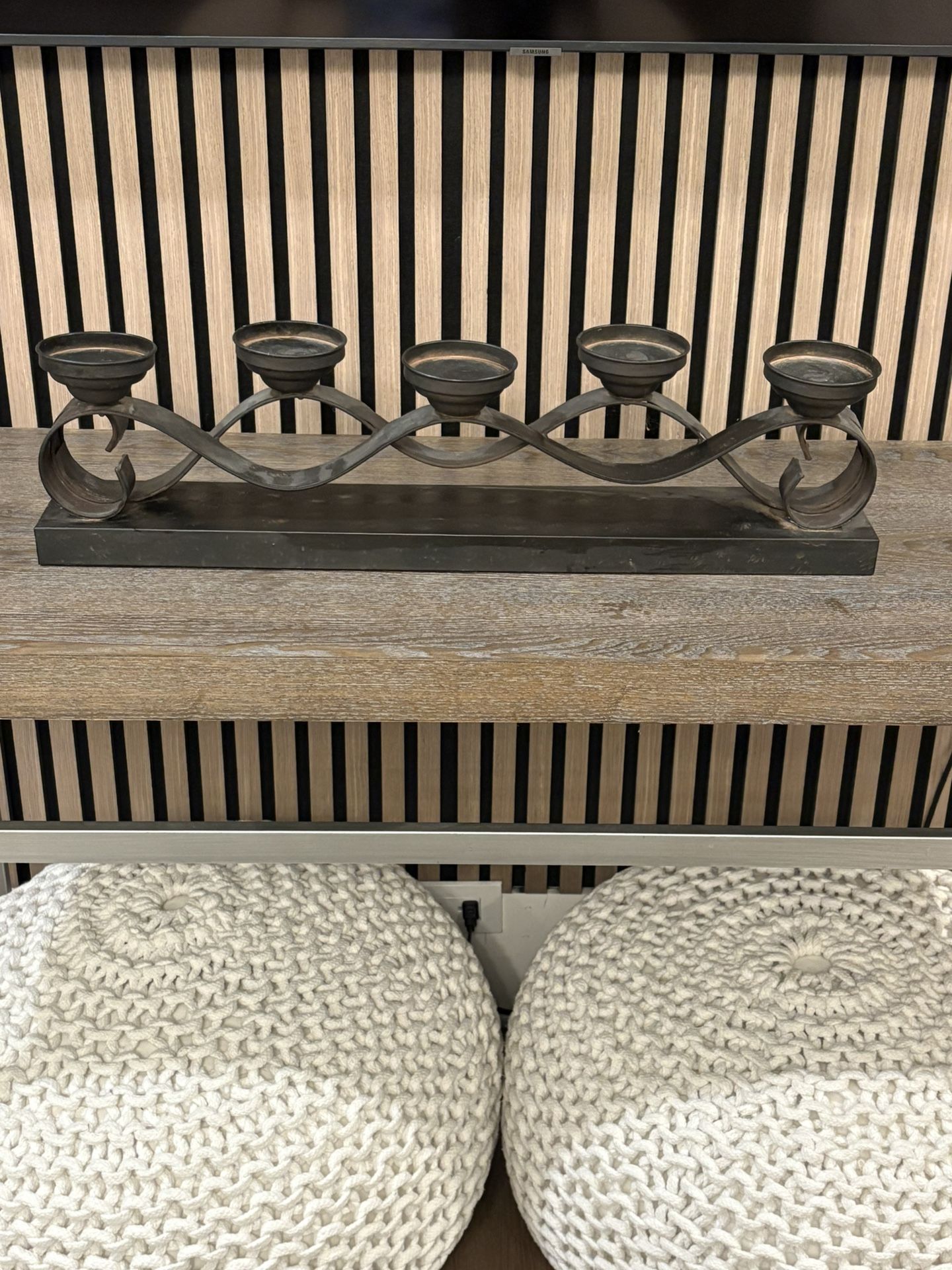 26" Wrought Iron Candle Holder