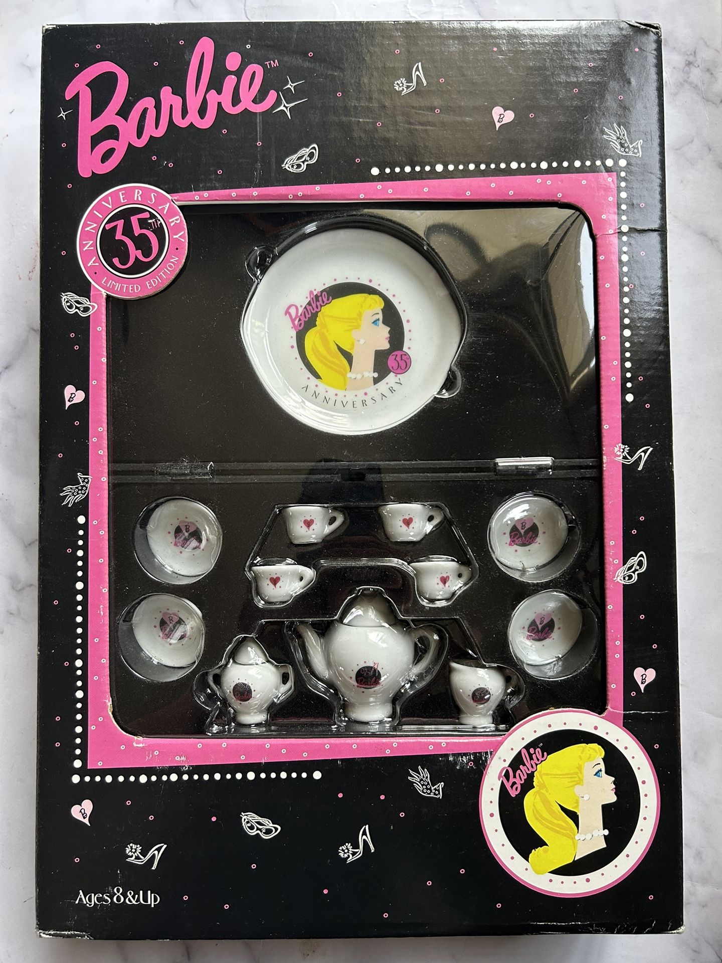 35th Anniversary Barbie Miniature Nostalgic China Tea Set