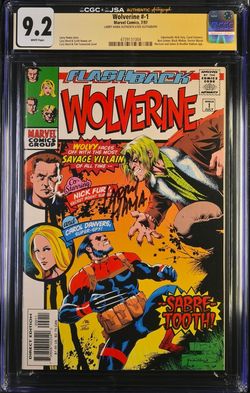 Wolverine Vol #2 -1 Marvel Comics "FLASHBACK" 1997 JSA LARRY HAMA CGC NM- WHITE PAGES🔥🔥🔥