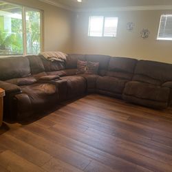 Brown Couch Sectional