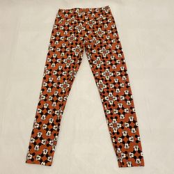 LuLaRoe Disney MICKEY MOUSE Winky Face Orange Leggings One Size S/M/L