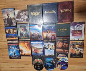 Over 40 DVDs Four boxed sets of Lord of the Rings , Poldark, Downton Abbey ,