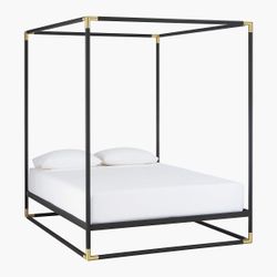 CB2  Queen Canopy Bed - Matte Black