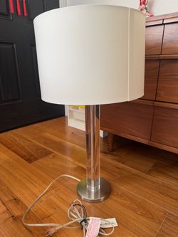 Pair of Robert Abbey Crystal Table Lamps – Polished Nickel – Matching Set