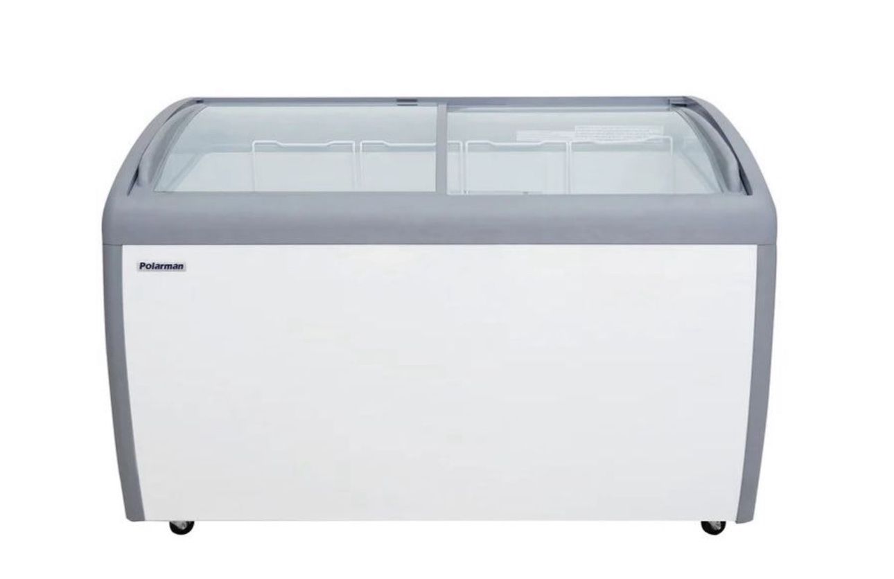 Curved Sliding Top Display Ice Cream Freezer