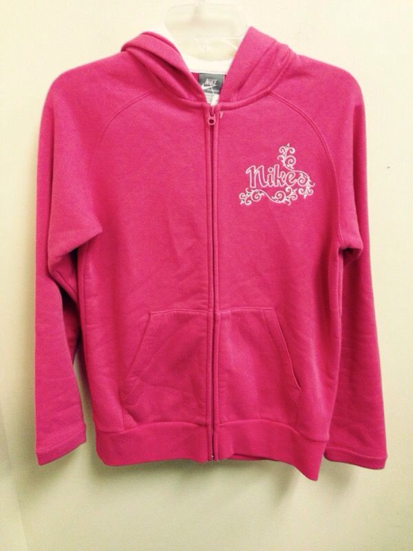 Girls Nike extra large pink zip up hoodie