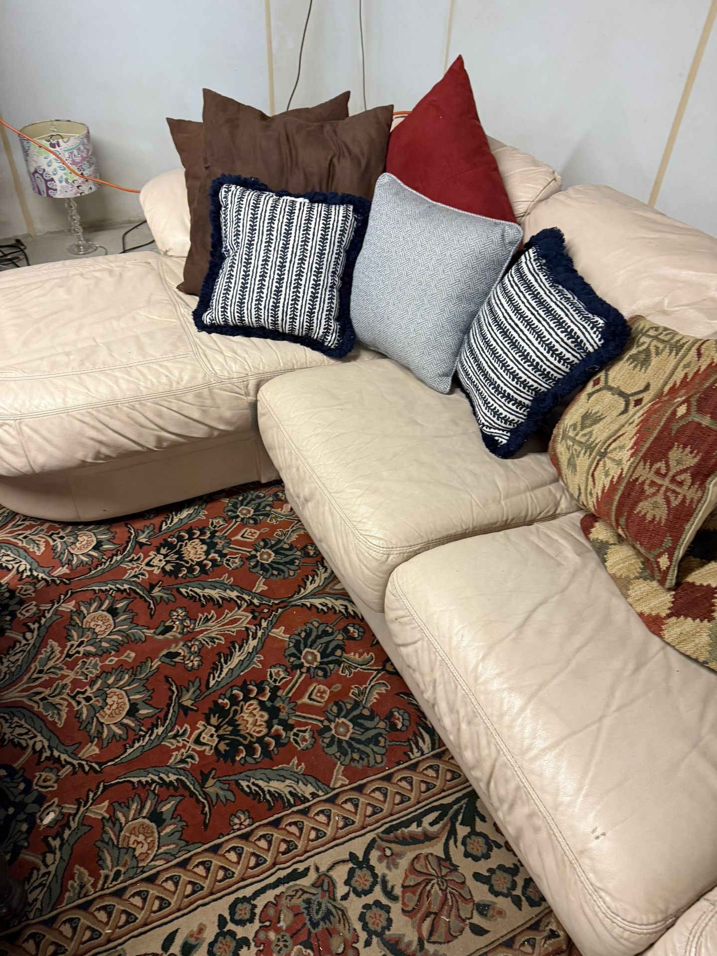 Natuzzi sectional leather couch