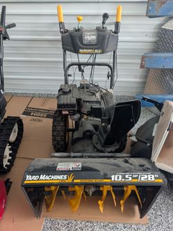 Yard machines electric start snow blower