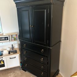 Black Wooden Armoire 