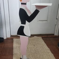 Serving Lady Maid Snack Tray Table. 