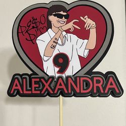 Peso Pluma Cardstock Cake Topper