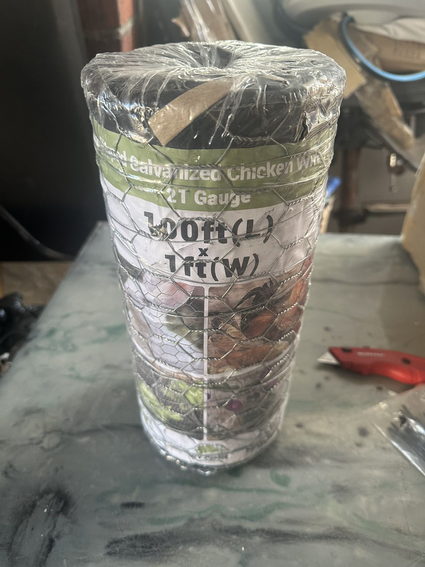 Chicken Wire Mesh 12in x 100ft, Hexagonal Galvanized