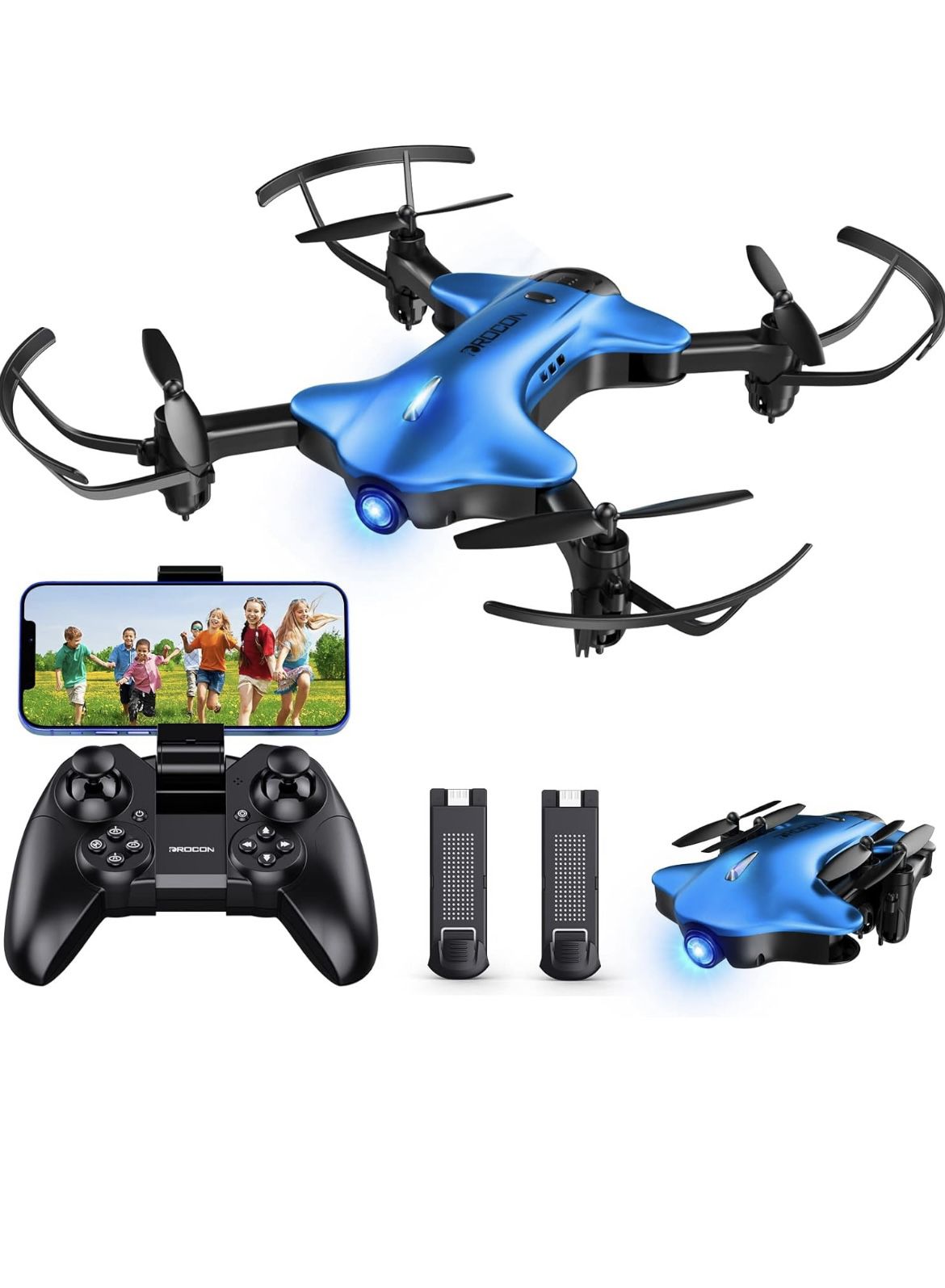 Brand New Drone with Camera, DROCON Spacekey 1080P Remote Control Drone for Kids Beginners, FPV Drone App Control, Gravity Control, One-key Return, 2 