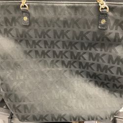Mk Black Tote Purse W/chain Strap