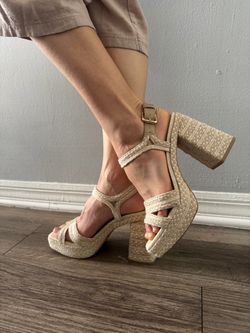 Dolce Vita Cream Espadrille Platform Sandals, Italy