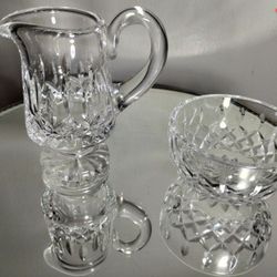 WATERFORD CRYSTAL SUGAR BOWL - MILK PITCHER SET ( 3 SET AVAILABLE)