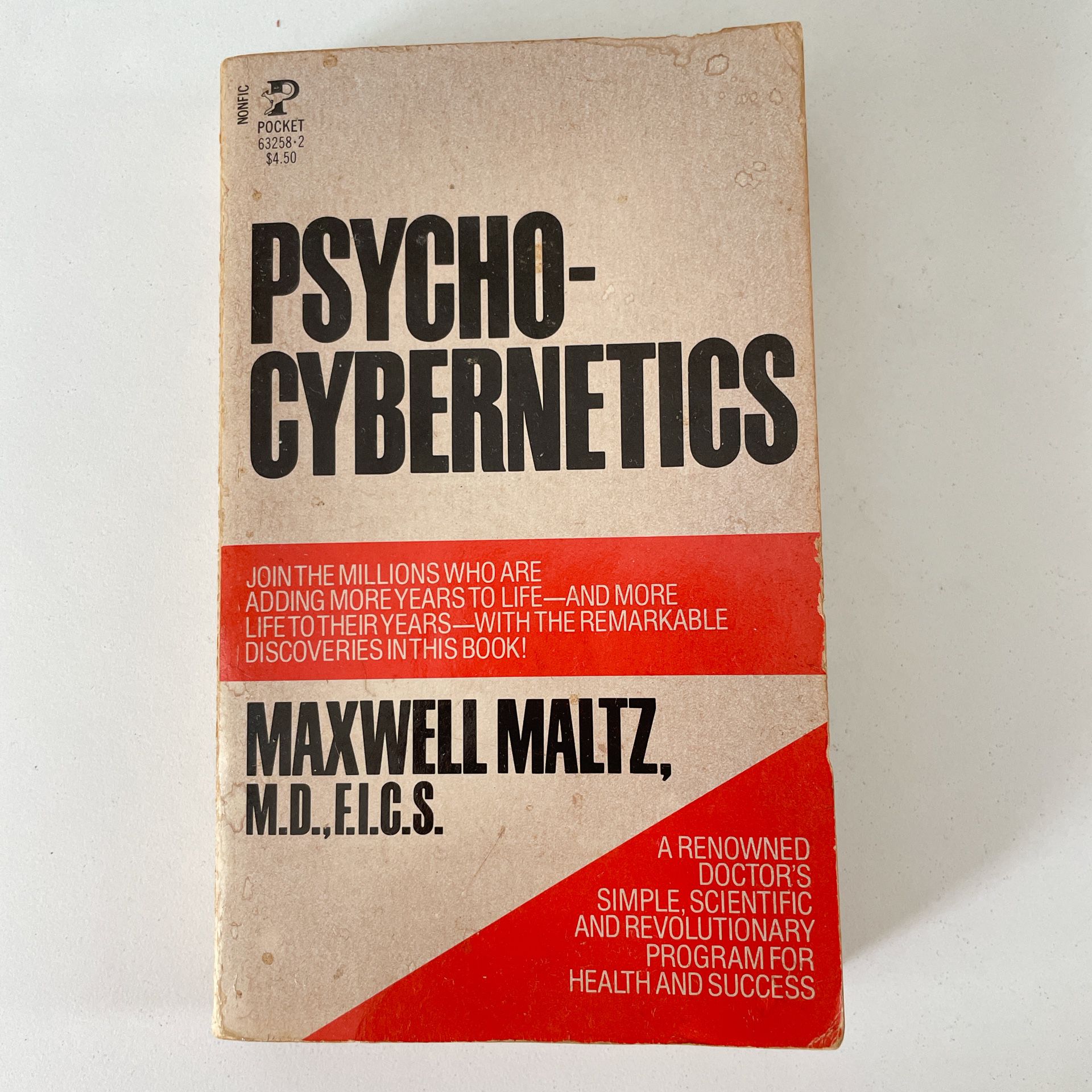 Psycho Cybernetics By Maxwell Maltz 1969 Edition Vintage Pocket Books Paperback