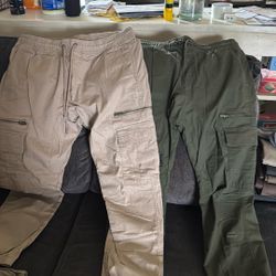 Guys Cargo Pants Size Large Both Pairs For $30