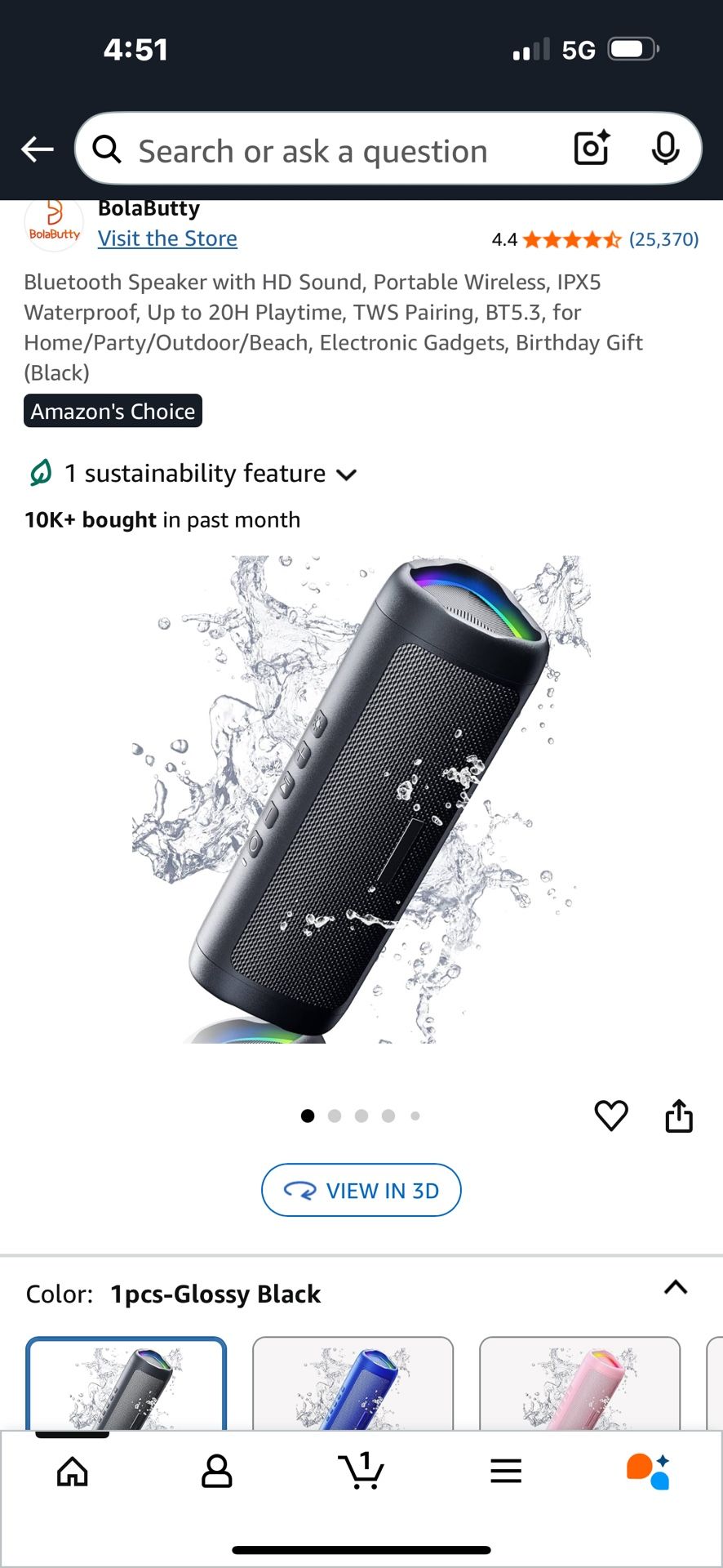 New Black Bluetooth Speaker