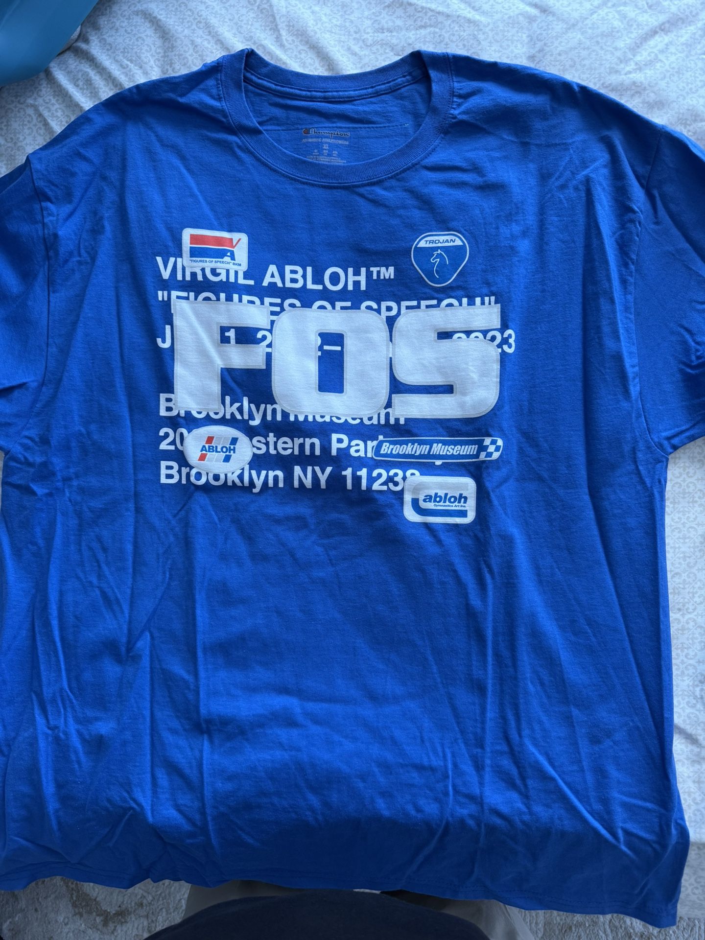 Virgil Abloh x Champion x Brooklyn Museum Darkside T-Shirt | Sz XL Off-White NEW