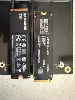 3tb total of Nvme - Samsung 970 Evo 1tb/Crucial P3 2tb
