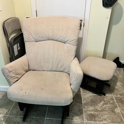 Gliding Rocking Chair And Ottoman