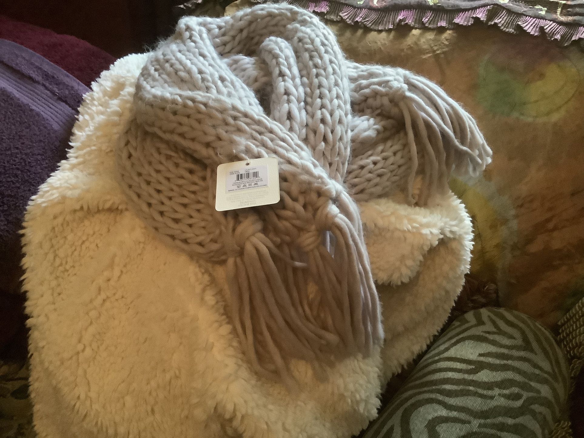 Michael Kors Cardigan, Lululemon Scarf and Hat