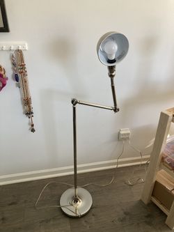 Stainless Steel Floor Adjustable Lamp Like New 