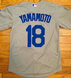 Grey Los Angeles dodgers Yamamoto jersey