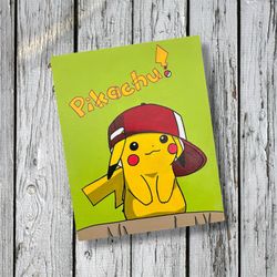 custom pikachu acrylic painting