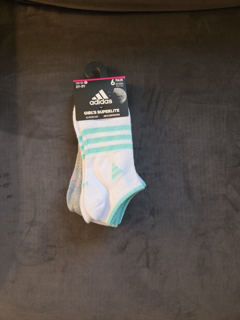GIRLS No Show Socks (6 Pairs)